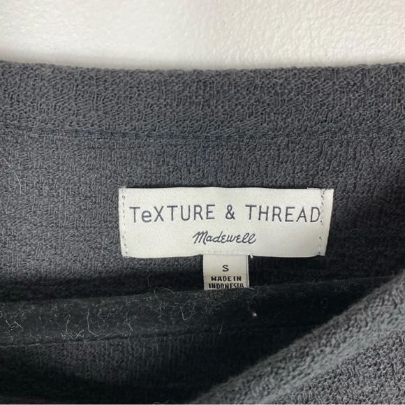 Madewell Texture&Thread Black Trumpet Sleeve Top - Picture 2 of 7